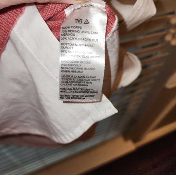 Ladies Twofer Merino Wool Turtle Neck Long Sleeve Sweater XSmall - Picture 5 of 7